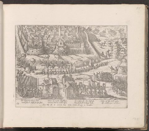 Siege of Saint-Jean d'Angély, 1569, Frans Hogenberg, 1569 - c. 1571 Canvas Print