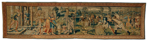 De ontmoeting van Abraham en Melchisedek, Willem Andriesz. de Raet, c. 1550 - c. 1570 Canvas Print