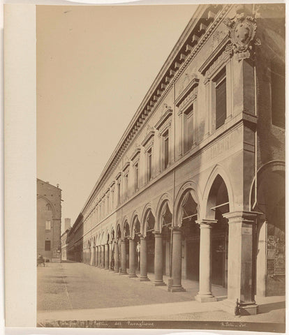 View of the pavaglione gallery in Bologna, R. Peli, c. 1870 - c. 1890 Canvas Print