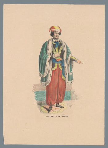 Costume d'un Pacha, Elias Spanier (attributed to), 1840 - 1850 Canvas Print