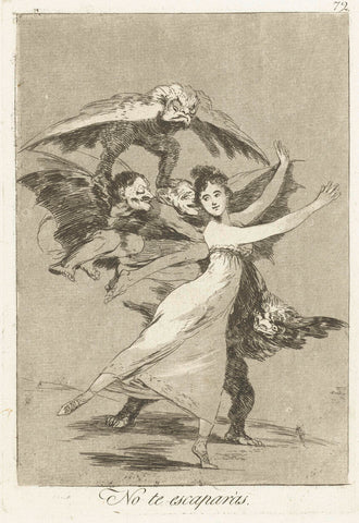 You will not escape, Francisco de Goya, 1797 - 1799 Canvas Print