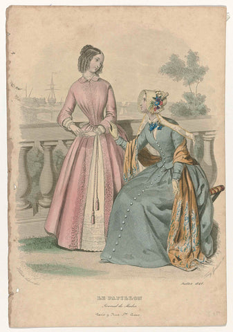 Le Papillon, Journal de Modes, July 1846, Tony Goutière, 1846 Canvas Print