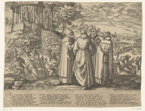 The geese chase away the foxes, ca. 1572, anonymous, 1572 - 1573 Canvas Print