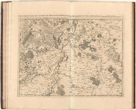 Map of Limburg with the surroundings around Maastricht, 1708, Jacobus Harrewijn, 1708 Canvas Print