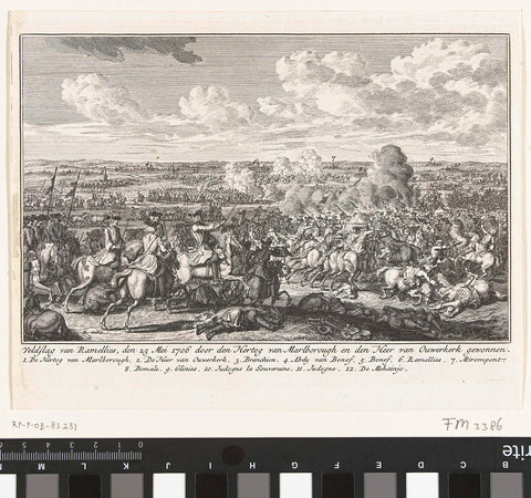 Battle of Ramillies, 1706, Adolf van der Laan, 1706-1755 Canvas Print