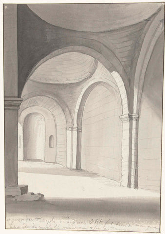 Interior of antique temple located east of Gallipoli, Louis Ducros, 1778 Canvas Print