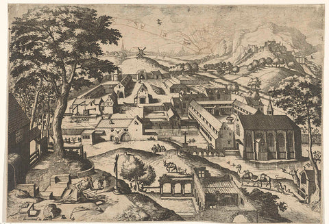 Landscape with Saint Jerome, Johannes or Lucas van Doetechum, 1610 - 1652 Canvas Print