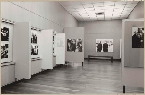 Corner of a room of the Department of Dutch History with photographs including enlargements, c. 1978 Canvas Print