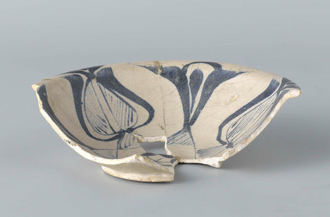 Fragment of a bowl with leaves, anonymous, c. 800 - c. 899 Canvas Print