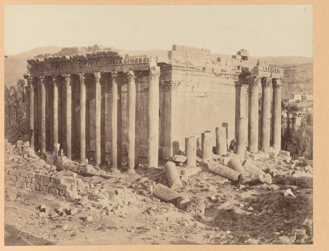 S 70. Temple of Jupiter Baalbec. Syria., Bonfils, c. 1867 - c. 1876 Canvas Print