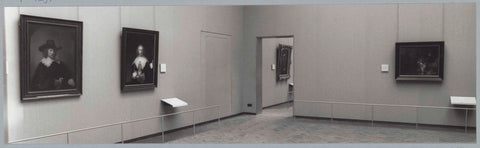 Room with three paintings, in the middle a passageway, c. 1991 - c. 1992 Canvas Print