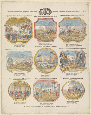 Important events, occurred under the op- / volgende vorsten van den huize Oranje Nassau, Jacob Plügger, 1811 - 1829 Canvas Print