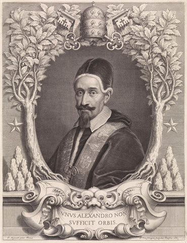 Portrait of Pope Alexander VII, Pieter van Schuppen, 1661 Canvas Print