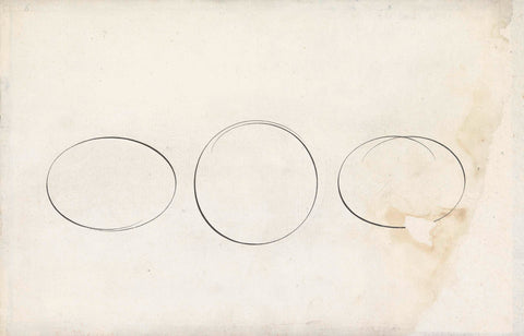 Three round forms, not closed, Simon Frisius, 1605 Canvas Print