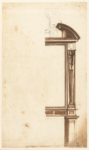 Design for the decoration of an altar, anonymous, c. 1590 - c. 1610 Canvas Print