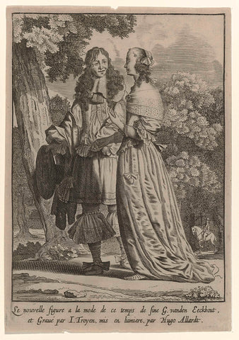 The new figure has the fashion of that time (...), Jan van Troyen, c. 1660 Canvas Print