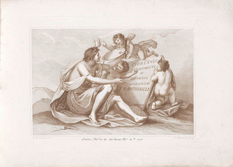 Title page with personification of painting, Francesco Bartolozzi, 1796 Canvas Print