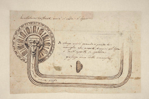 Design for a handle, Luigi Valadier, c. 1784 Canvas Print