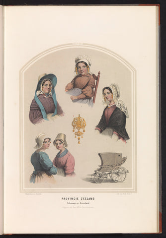 Costume of Schouwen and Duiveland in Zeeland, 1857, Ruurt de Vries, 1857 Canvas Print