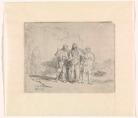 Emmausgangers, Bernard Picart, 1683 - 1733 Canvas Print