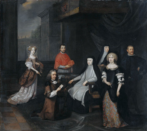 Reception of the Dutch ambassador Hieronymus van Beverningk by the Spanish queen-regent Maria-Anna of Austria, 2 March 1671, Caspar Netscher, 1671 - 1675 Canvas Print