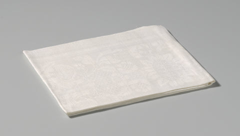 Napkin of linen damask with a flower pattern, c. 1725 Canvas Print