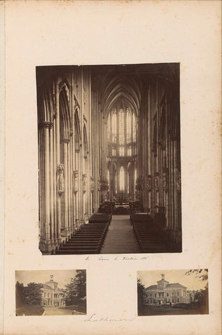 Interior of Cologne Cathedral, anonymous, 1876 Canvas Print