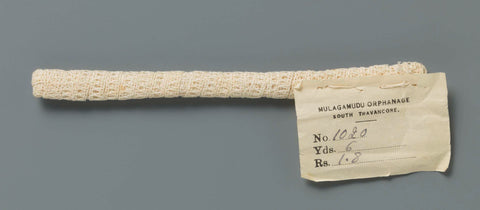 Strip or intermediate sposition of bobbin side from Mulagumoodu orphanage in India, Mulagamudu Orphanage, c. 1900 Canvas Print