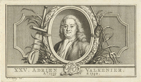 Portrait of Adriaan Valckenier, Jacob van der Schley, 1763 Canvas Print