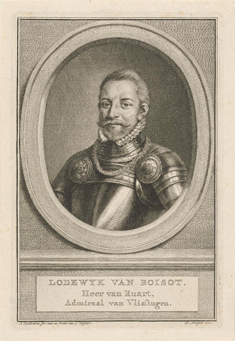 Portrait of Louis de Boisot, Jacob Houbraken, 1774 Canvas Print