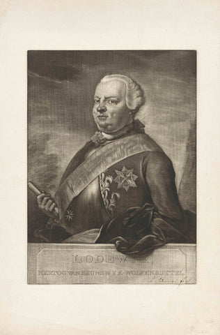 Portrait of Louis Ernst, Duke of Brunswick-Wolfenbüttel, Aert Schouman, 1738-1792 Canvas Print