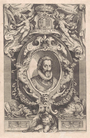 Portrait of Henry IV, King of France, Cherubino Alberti, 1595 Canvas Print