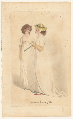 Magazine of Female Fashions of London and Paris, No. 4: London June 1798, Richard Phillips, 1798 Canvas Print