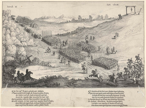 Schutterij van Leiden in battle order on the Mookerheide, 1622, Cornelis Liefrinck (II), 1622 Canvas Print