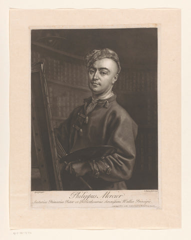 Portret van Philippe Mercier, John Faber (II), 1735 Canvas Print