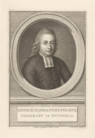 Portrait of Henricus Johannes Folmer, Jacob Houbraken, 1777 - 1778 Canvas Print