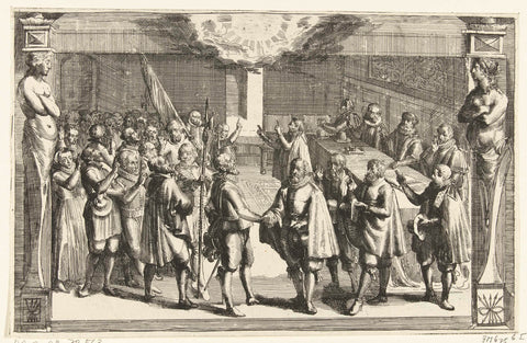 Taking the Oath of Allegiance, 1574, anonymous, 1614 - 1699 Canvas Print