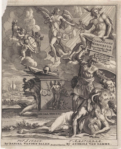 Title page for: Europische Mercurius, 14th piece, 1st part, 1703, Pieter Sluyter, 1703 Canvas Print