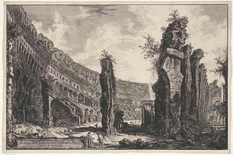 Interior of the Colosseum in Rome, Giovanni Battista Piranesi, 1748 - 1778 Canvas Print