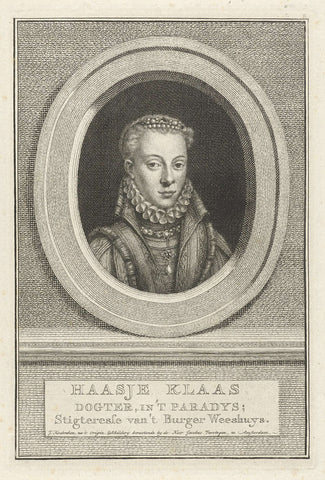 Portrait of Haasje Klaas, Jacob Houbraken, 1708 - 1780 Canvas Print