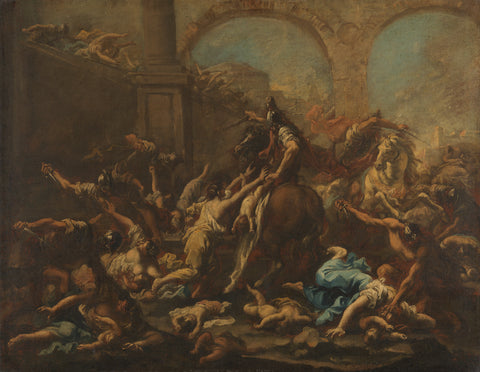 Massacre of the Innocents, Alessandro Magnasco, 1715 - 1740 Canvas Print