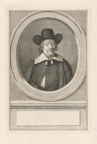 Portret van Willem Carel Hartsinck, Jacob Houbraken, 1749 - 1780 Canvas Print