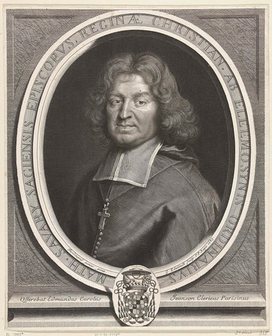 Portrait of Mathurin Savary, Gerard Edelinck, 1683 Canvas Print