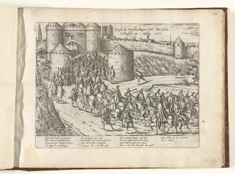 Entry of Don Juan into Brussels, 1577, Frans Hogenberg, 1577 - 1579 Canvas Print