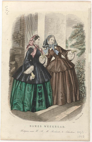 Dames weekblad, 1856, No. 2073 : Edition of H.A.M. Roelants (...), Anaïs Colin-Toudouze, 1856 Canvas Print