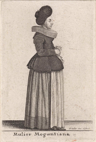 Mulier Moguntiana, Wenceslaus Hollar, 1643 Canvas Print