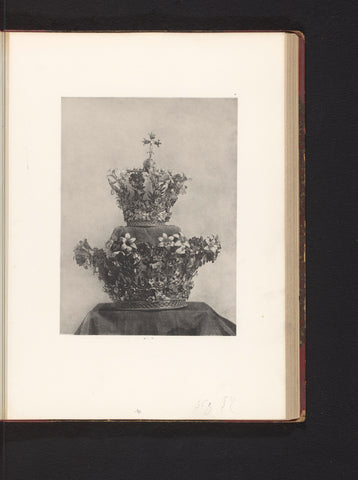 Two partly gilded silver crowns from the St. Peter's Church in Leuven, drawn up at an exhibition on religious objects from the Middle Ages and Renaissance in 1864 in Mechelen, Joseph Maes, 1864 - in or before 1866 Canvas Print