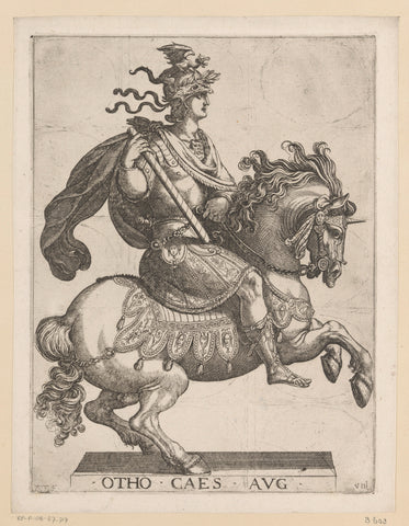 Emperor Otho on horseback, Antonio Tempesta, 1596 Canvas Print