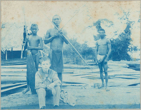 Anton met drie Marrons, Hendrik Doijer (attributed to), 1906 - 1913 Canvas Print