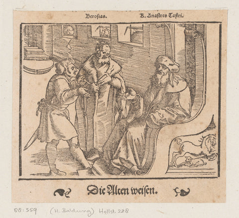 Tenth commandment: do not bear false witness about another, anonymous, Hans Baldung Grien, 1539 Canvas Print